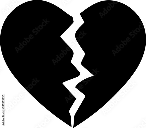 heart Broken icon vector symbol design illustration