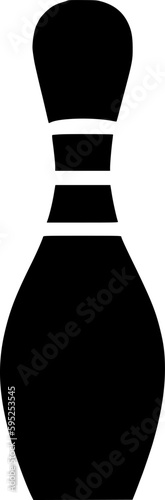 bowling cone pin icon vector symbol design illustration