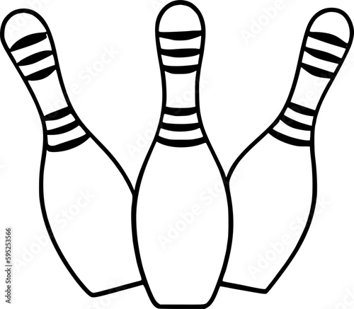 bowling pin icon vector symbol design illustration