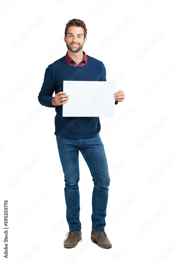 Business man, portrait and blank poster for opinion, presentation or vote by png background. Isolated businessman, paper or billboard with smile for hiring, mockup space or branding for promotion Business man, portrait and blank poster for opinion, presentation or vote by png background. Isolated businessman, paper or billboard with smile for hiring, mockup space or branding for promotion