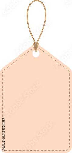 Vinatge beige price tags and labels, blank discount coupon and special offer for advertising, png with transparent background