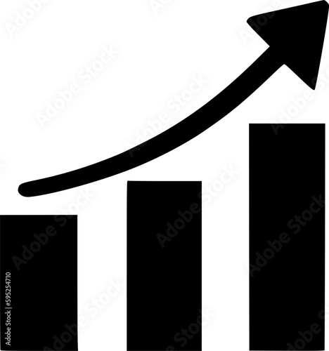 growth chart icon vector symbol design illustration