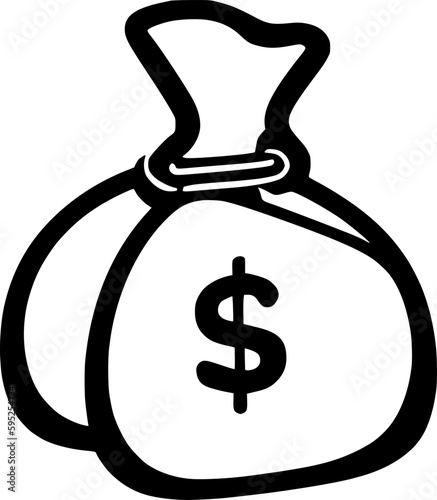 money bag icon vector symbol design illustration photo