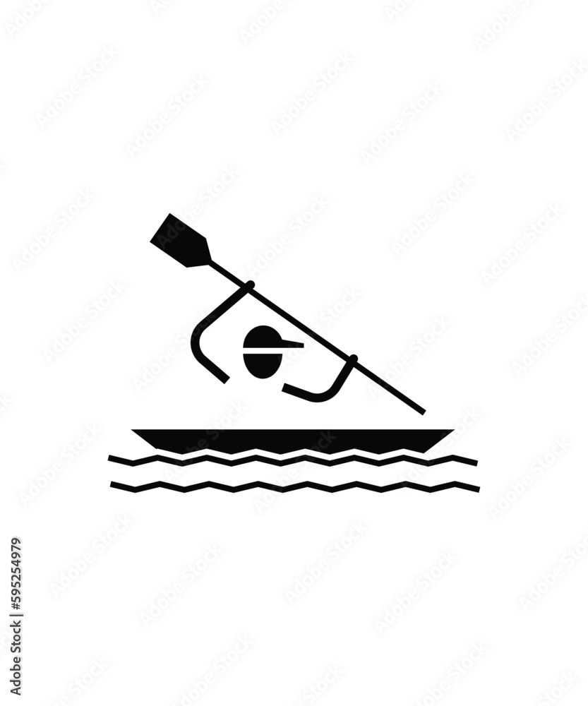 Fototapeta premium boat with man icon, vector best flat icon.