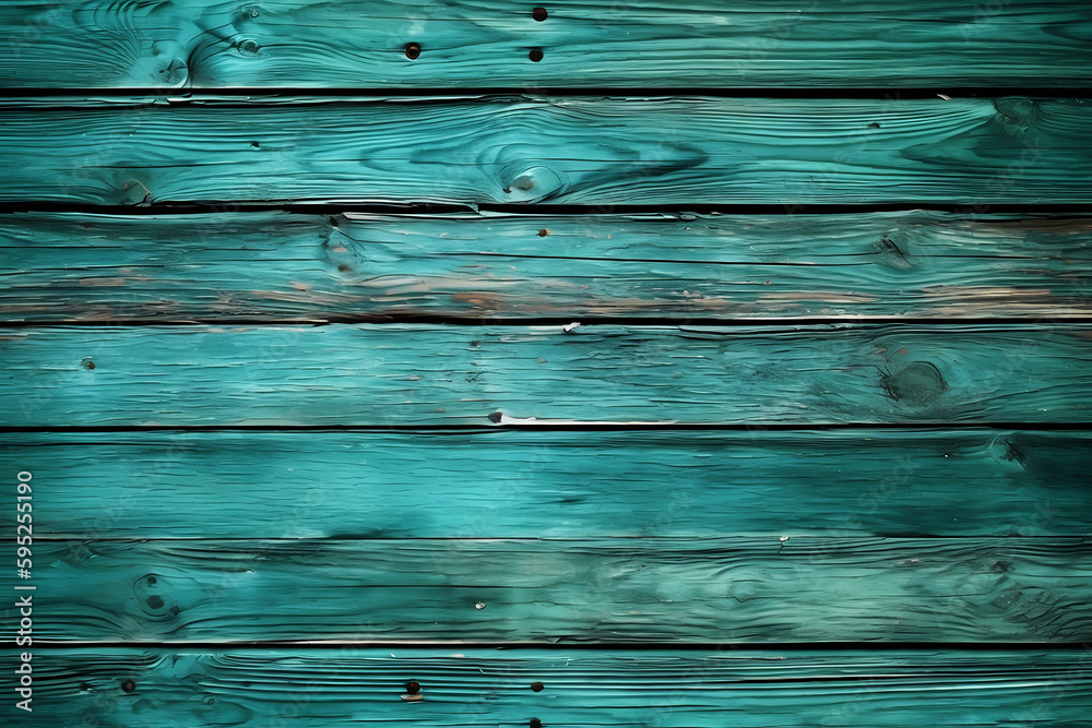 Turquoise wooden planks background. generative ai. Wooden texture. Turquoise wood texture. Wood plank background Turquoise wooden planks background. generative ai. Wooden texture. Turquoise wood texture. Wood plank background