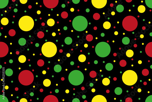 Colorful seamless pattern. Colored Endless Background with Circles. Geometrical Background. Vector illustration. Wallpaper and bed linen print.
