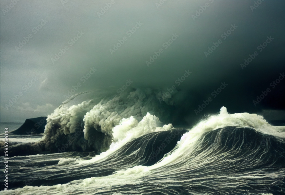 A huge tsunami is coming after an underwater earthquake in the World