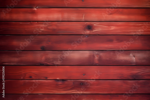 Red wooden planks background. Generative ai. Wooden texture. Red wood texture. Wood plank background