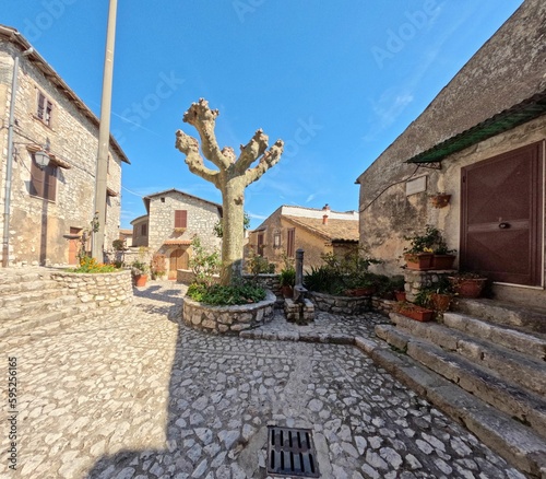 The medieval village of Fumone, Italy. photo