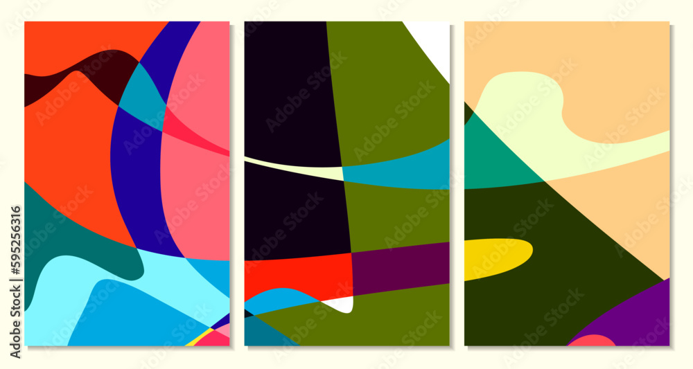 Vector colorful abstract fluid and curve background for summer banner
