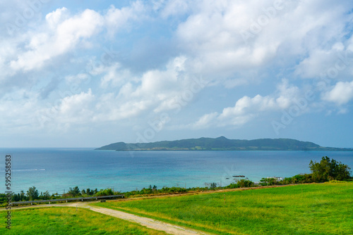 石垣島　ミルミル本舗からのパノラマ風景