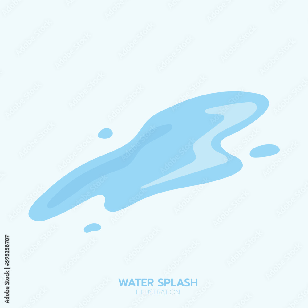 Blue water splash, element and illustration Blue water splash, element and illustration