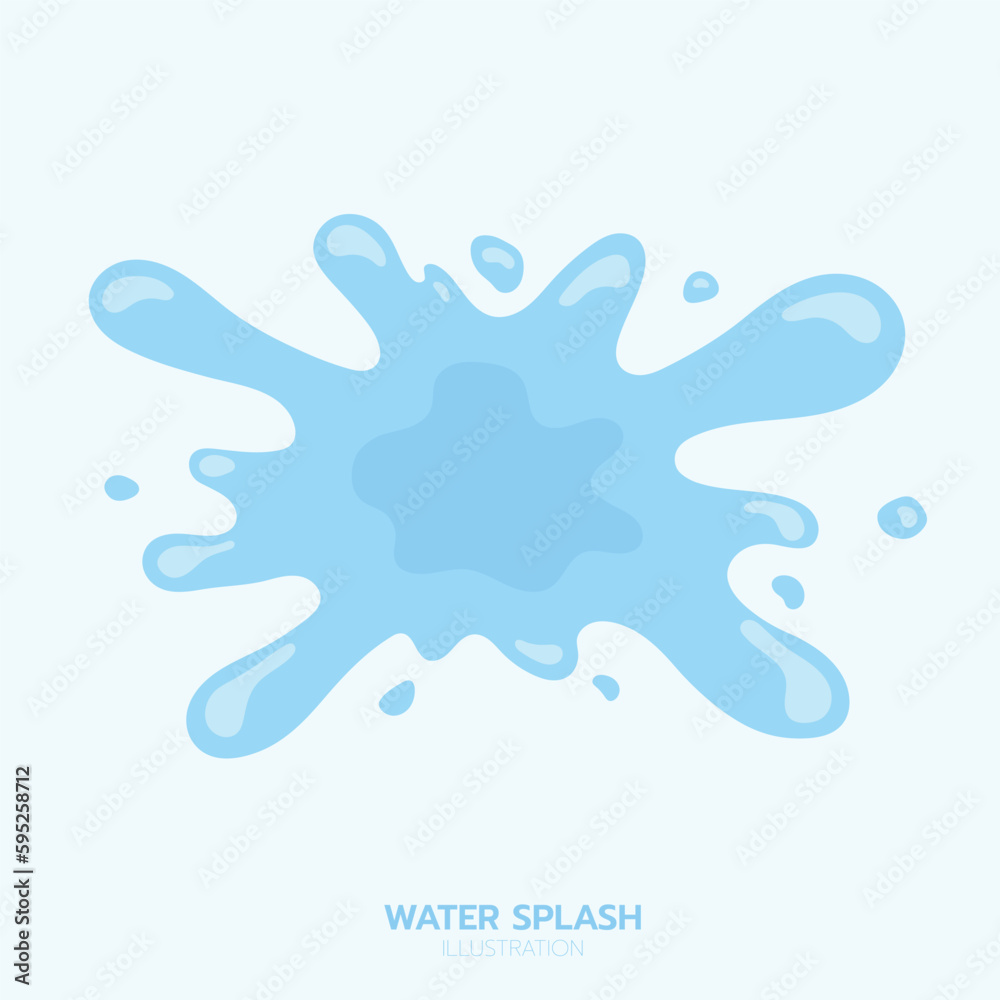 Blue water splash, element and illustration Blue water splash, element and illustration