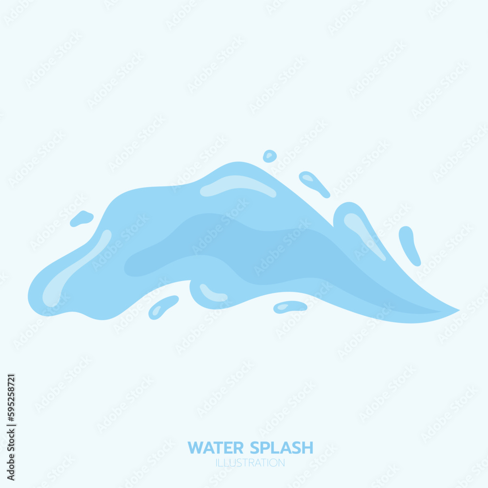 Blue water splash, element and illustration Blue water splash, element and illustration