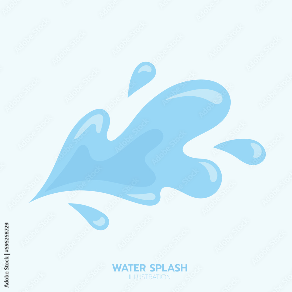 Obraz premium Blue water splash, element and illustration