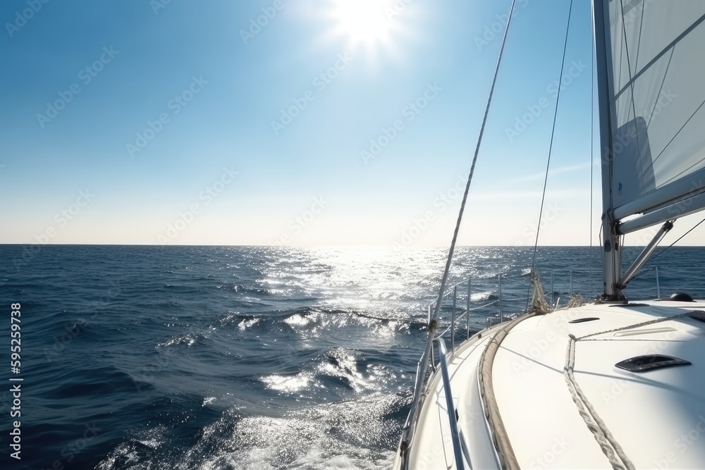 sailing boat on the sea,ropes on a sailboat,ai generative sailing boat on the sea,ropes on a sailboat,ai generative