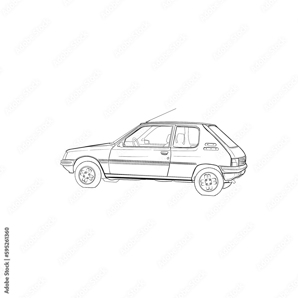 car isolated on white