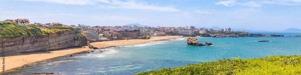 Scenic view of Biarritz, France on a summer day