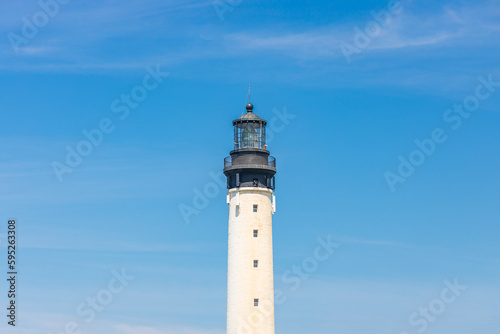 Lighthouse of Biarritz on a sunny day of summer in France