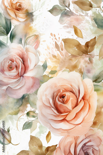 Romantic Watercolor Flowers - Weeding and Celebrations AI