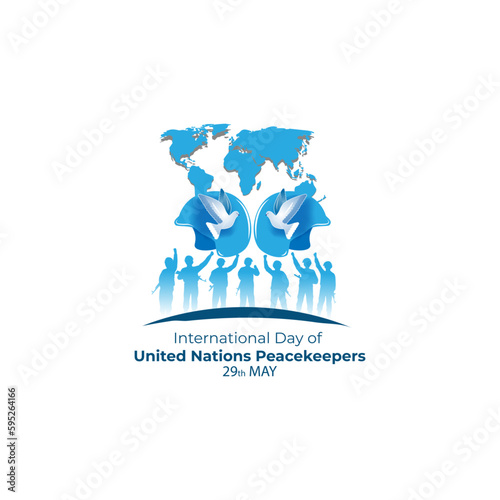Vector illustration of International Day of United Nations Peacekeepers May 29