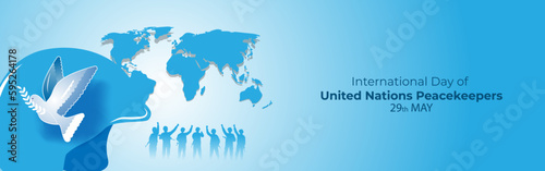 Vector illustration of International Day of United Nations Peacekeepers May 29