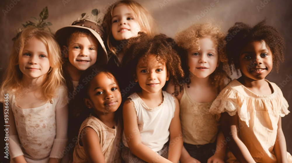 diverse group of children