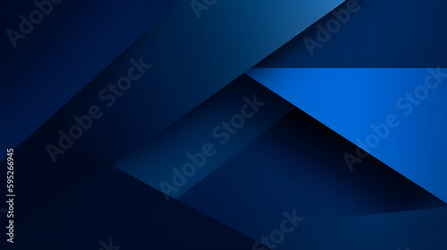 Dark blue abstract modern background for design. Geometric shape. Triangles  diagonal lines. Gradient.