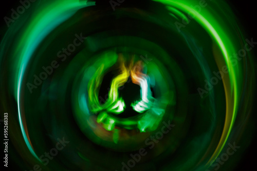 Yoga meditation in lotus pose with aura spiritual