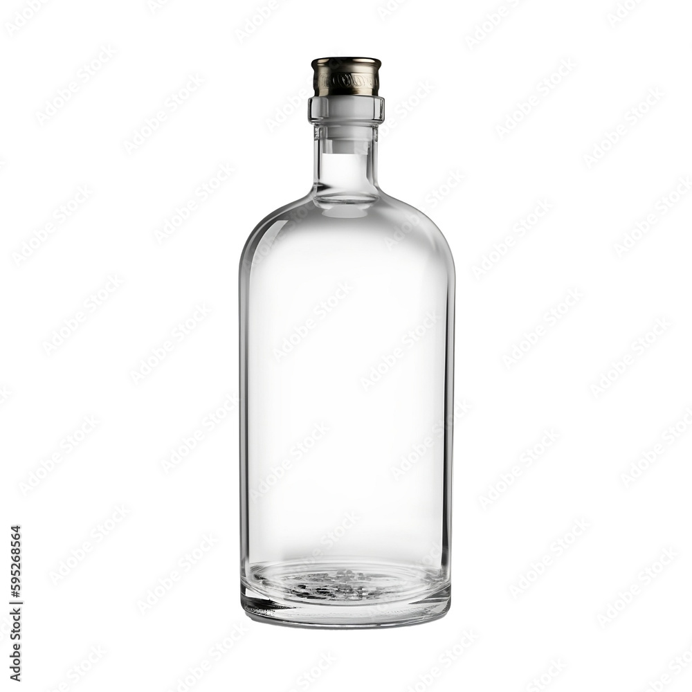 empty bottle isolated transparent background - obrazy, fototapety, plakaty 