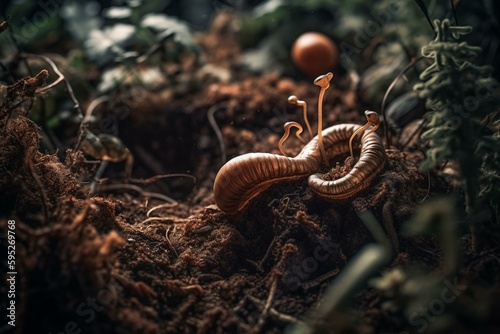 Exploring the hidden existence of a jovial earthworm. Generative AI