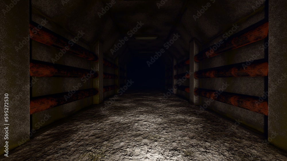 old abandoned tunnel liminal space
