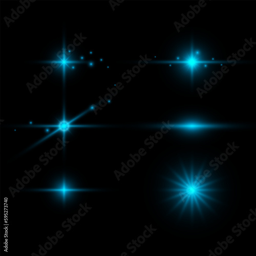 Set of transparent lens flares and light effects.Glittering magical dust particles. Bright Star. bright flash. Vector sequins