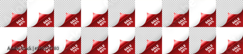 Sale banner with paper curled corner effect. Vector EPS 10