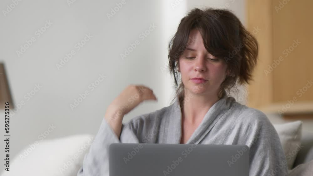 Focused businesswoman entrepreneur typing on laptop doing research. Young woman professional using computer sitting at home office desk. Busy worker freelancer working on modern tech portable computer Focused businesswoman entrepreneur typing on laptop doing research. Young woman professional using computer sitting at home office desk. Busy worker freelancer working on modern tech portable computer