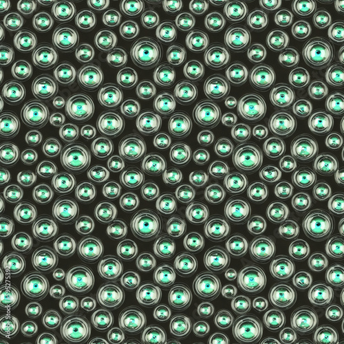 Decorative background with glass eyes, seamless pattern. Generative AI