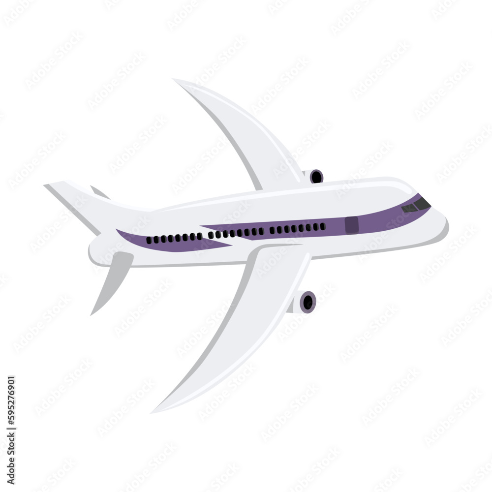 Illustration of airplane.Booking service or travel agency sign.Flight tickets.Jet plane  airplanes travel and vacation aircraft. Flight plane, airplane trip to airport or airline transportation.Vector
