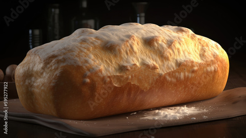 Classic and fluffy ciabatta bread