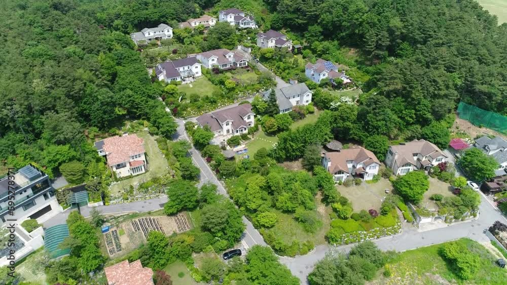 pretty town, There is scenic view, in the korea yongin pretty town, There is scenic view, in the korea yongin