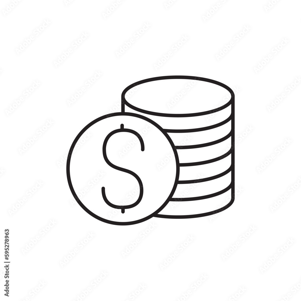 Money line icon, cash logo vector Money line icon, cash logo vector