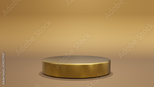 golden podium for copy space