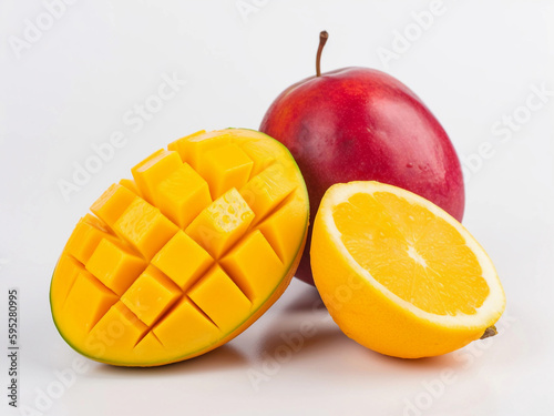 Mango Fruits on white