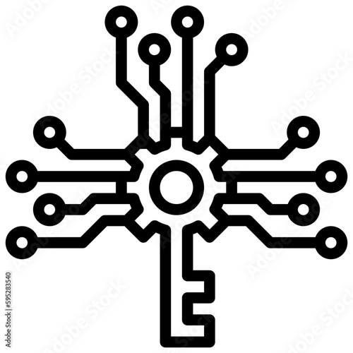 key line icon linear outline graphic illustration