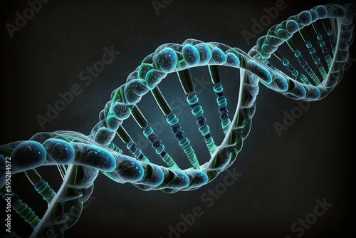 beautiful dna structure - illustration - concept art