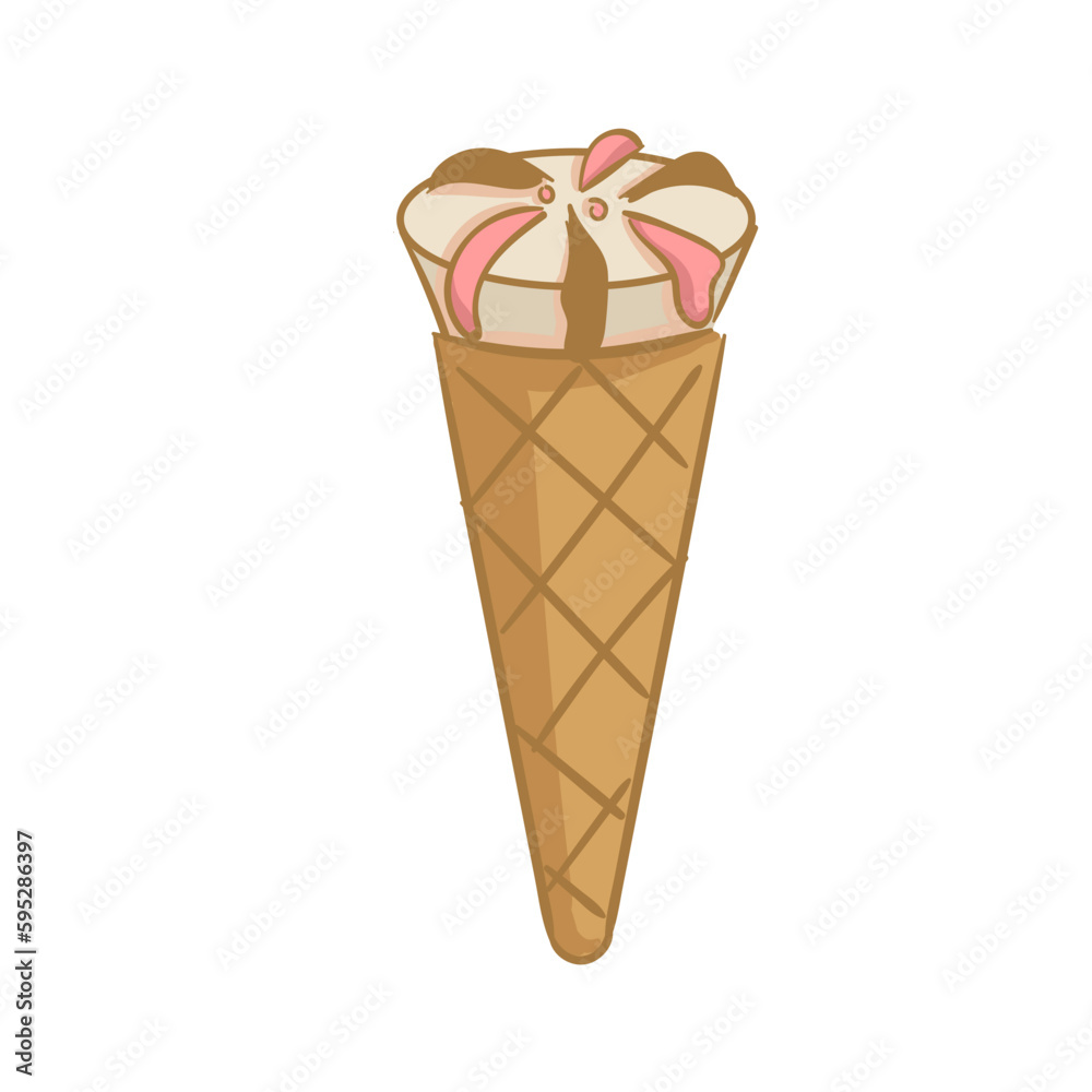 ice cream cone illustratuin