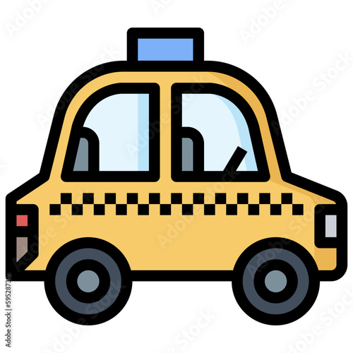 cab line icon,linear,outline,graphic,illustration