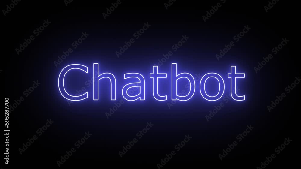 Chatbot, Written in Neon Text Effect with a bit of Flicker Effect Chatbot, Written in Neon Text Effect with a bit of Flicker Effect