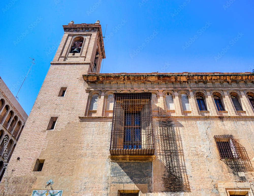 Medieval Plaza Colegio del Patriarca, Valencia, Spain. A heritage landmark in the city. 