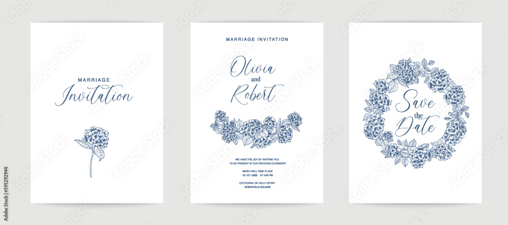 Marriage design template with custom names in frame with floral. Vector illustration. Marriage design template with custom names in frame with floral. Vector illustration.