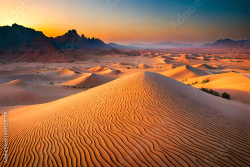 Fototapeta sunset in the desert